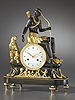 A superb Empire gilt and patinated bronze Pendule ‘À L’Afrique’ of eight day duration signed on the white enamel dial Armingaud L’né a Paris